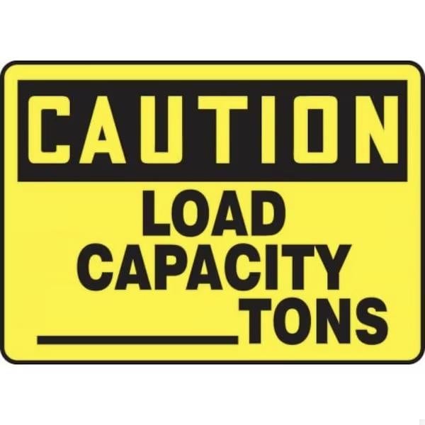 Accuform SAFET SIGN CAPACITYTONS 14 X 10 MCAP507XV MCAP507XV - main